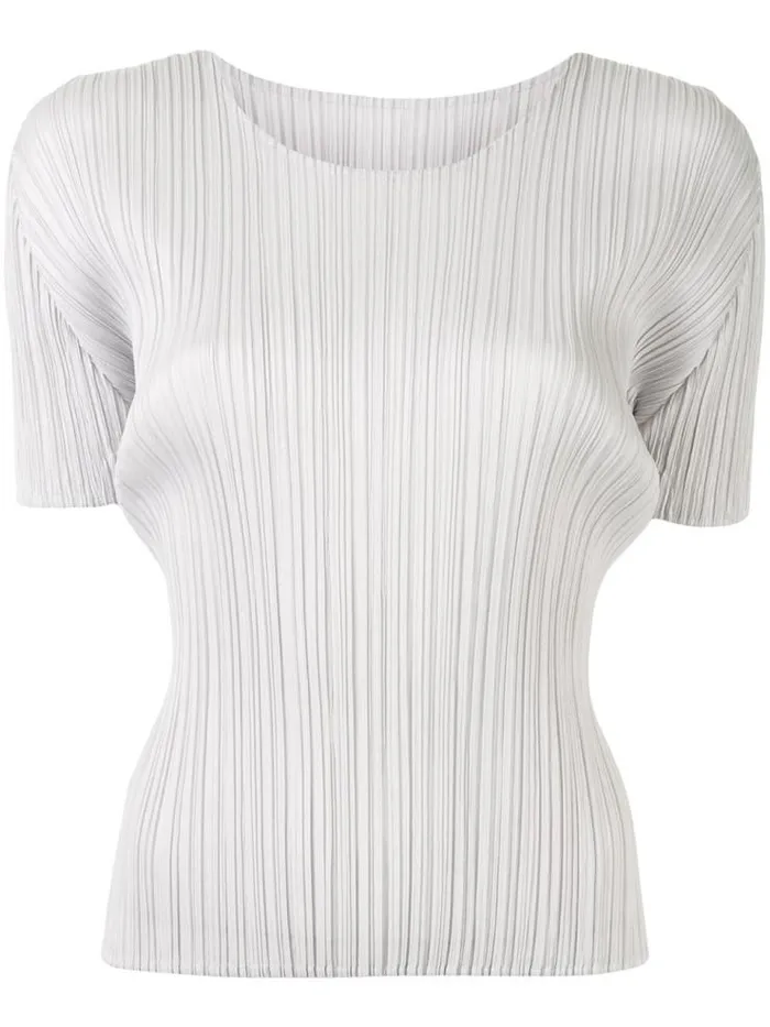 Henrik Vibskov Boutique Short Sleeve Top 8211 Light Grey Women Tops