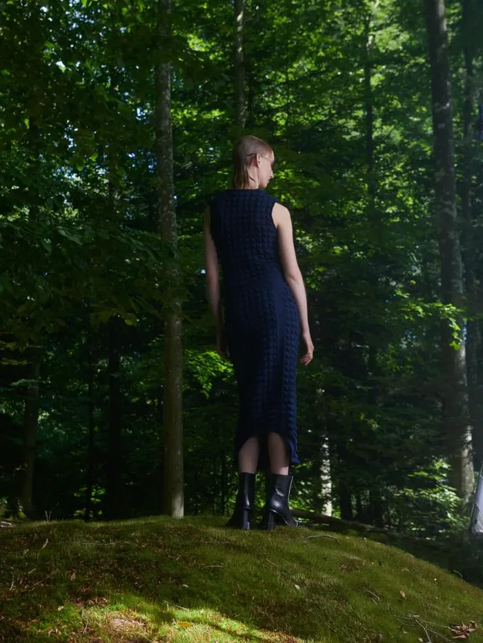 Henrik Vibskov Boutique Tie Dress 8211 Midnight Blue Women Dresses