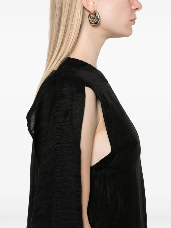 Henrik Vibskov Boutique Uncut Silk Dress 8211 Black Women Dresses