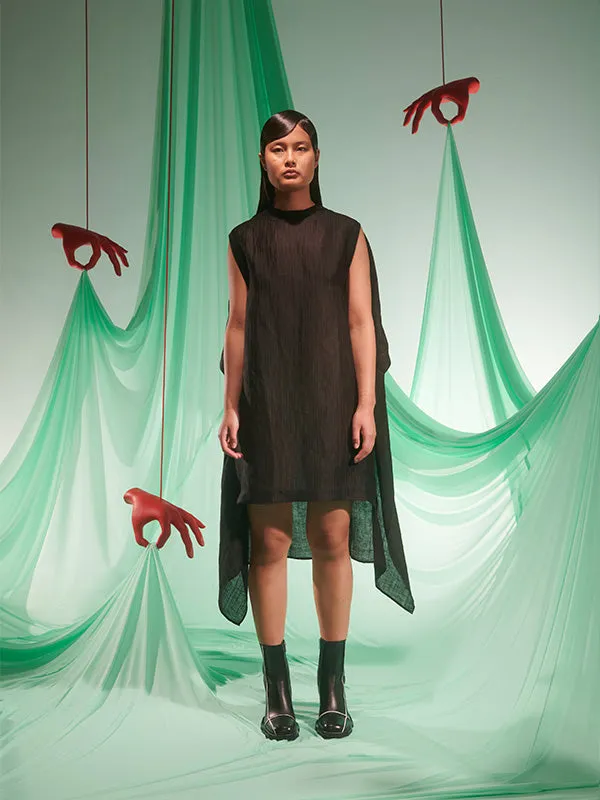 Henrik Vibskov Boutique Uncut Silk Dress 8211 Black Women Dresses