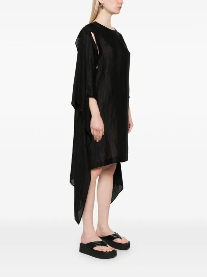 Henrik Vibskov Boutique Uncut Silk Dress 8211 Black Women Dresses