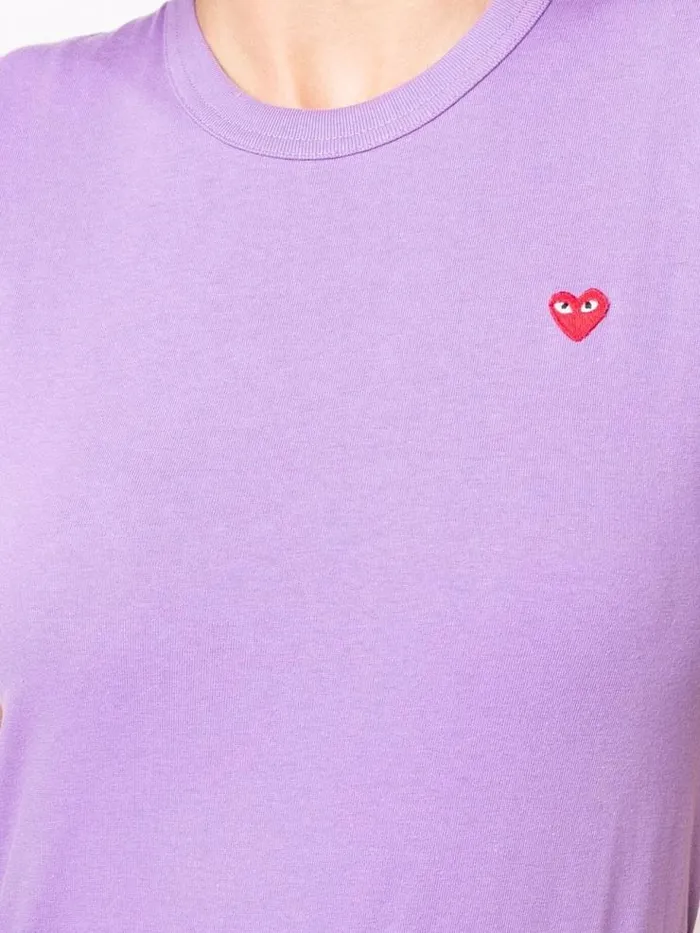 Henrik Vibskov Boutique Womens Short Sleeve T Shirt Small Red Heart 8211 Purple Women Tops