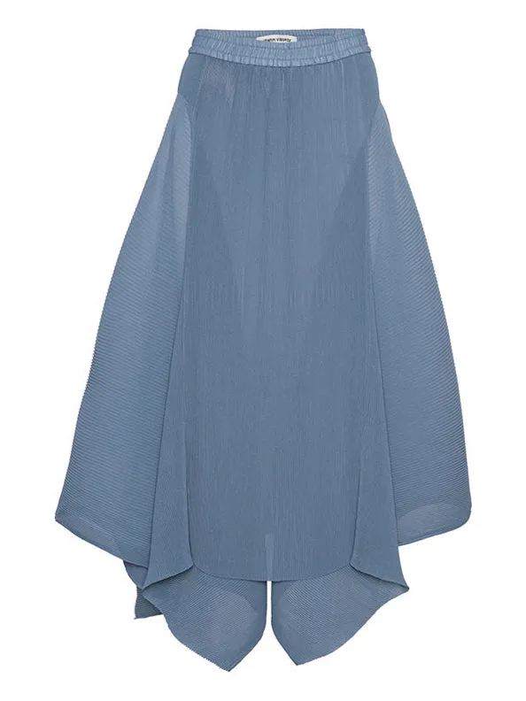 Henrik Vibskov Boutique Wrist Plisse Skirt 8211 Stone Blue Women Skirts and Shorts