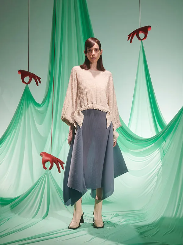 Henrik Vibskov Boutique Wrist Plisse Skirt 8211 Stone Blue Women Skirts and Shorts