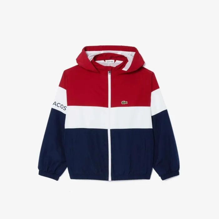 Jackets and Coats Kids Lacoste Kids Recycled Polyester ZipUp Jacket Bordeaux White Navy Blue Ip3 Jackets and Coats Kids Lacoste Kids Recycled Polyester ZipUp Jacket Bordeaux White Navy Blue Ip3