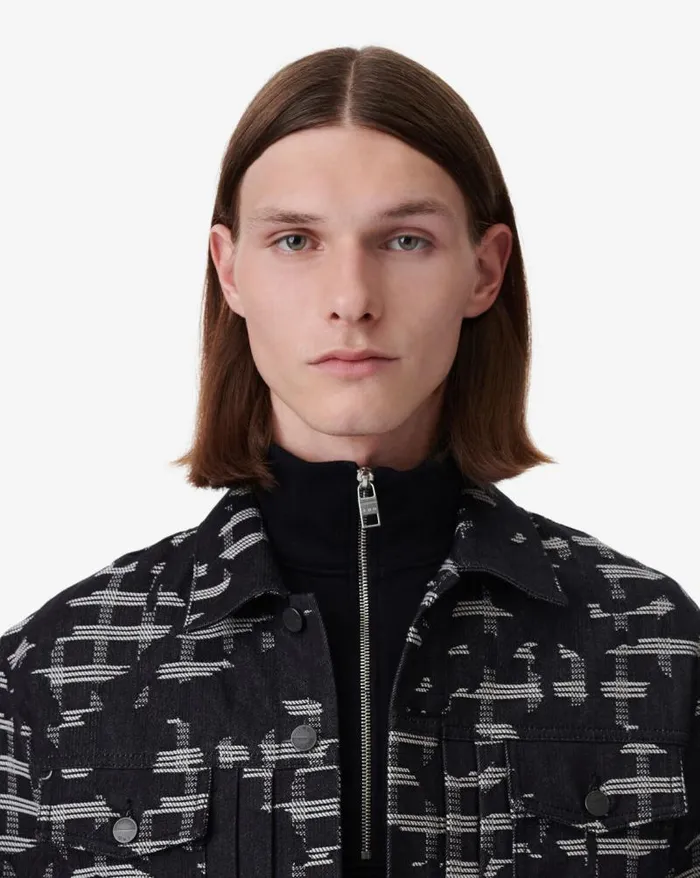 Jackets and Coats Men IRO YANIS PATTERNED DENIM JACKET