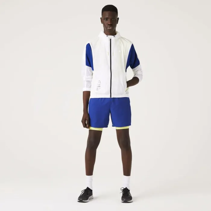 Jackets and Coats Men Lacoste Men039s SPORT Packable ZipUp Jacket White Blue Flashy Yellow Black Ght Jackets and Coats Men Lacoste Men039s SPORT Packable ZipUp Jacket White Blue Flashy Yellow Black Ght
