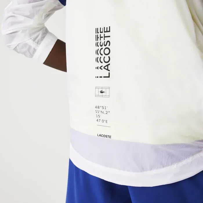 Jackets and Coats Men Lacoste Men039s SPORT Packable ZipUp Jacket White Blue Flashy Yellow Black Ght
