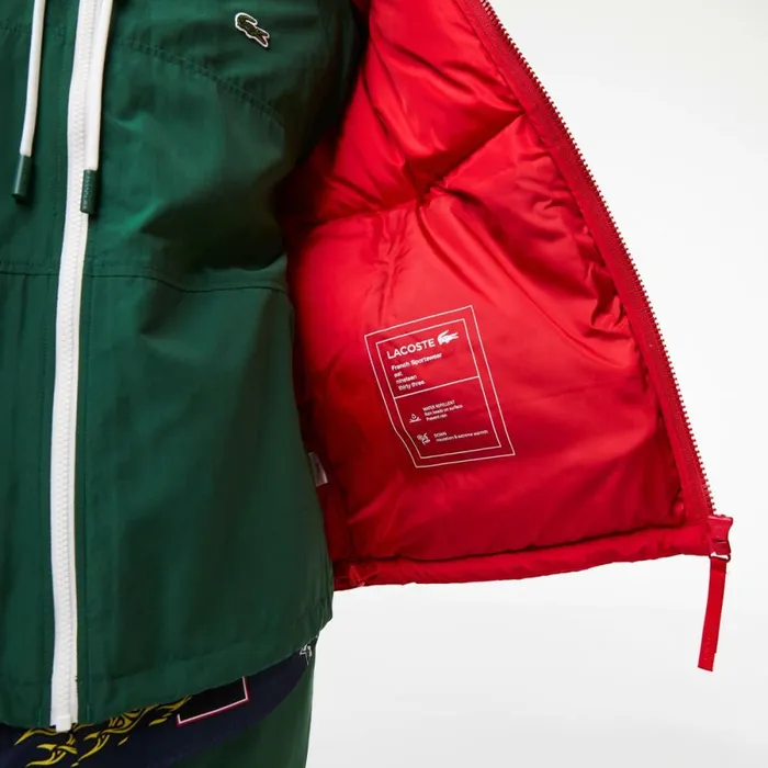 Jackets and Coats Men Lacoste Men039s WaterRepellent Puffer Jacket Red 240