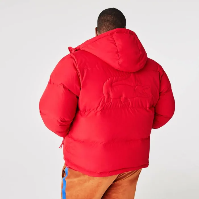 Jackets and Coats Men Lacoste Men039s WaterRepellent Puffer Jacket Red 240
