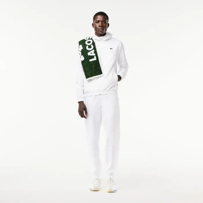 Jackets and Coats Men Lacoste Men039s Water Repellent ZipUp Tennis Jacket White Z92