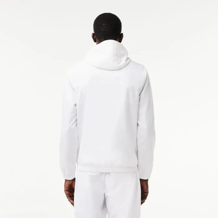 Jackets and Coats Men Lacoste Men039s Water Repellent ZipUp Tennis Jacket White Z92