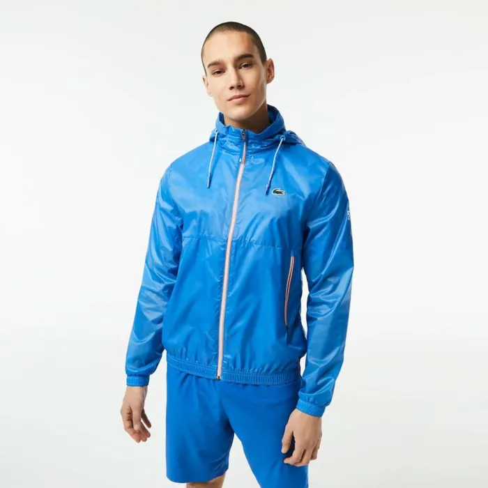 Jackets and Coats Men Lacoste Mens Lacoste Tennis X Novak Djokovic ZipUp Jacket Ethereal Blue L99