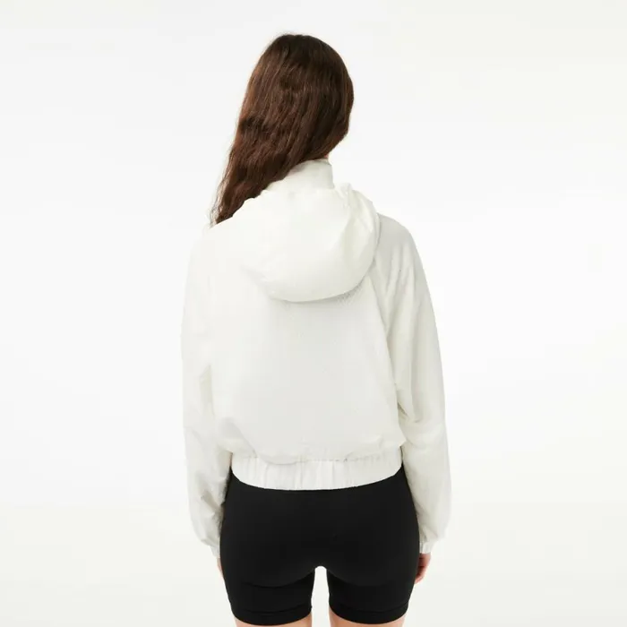 Jackets and Coats Women Lacoste Women039s Short ZipUp Jacket White 70v