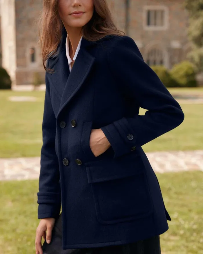 Jackets and Outerwear Women Billy Reid Women039s Bond Peacoat Navytopaz