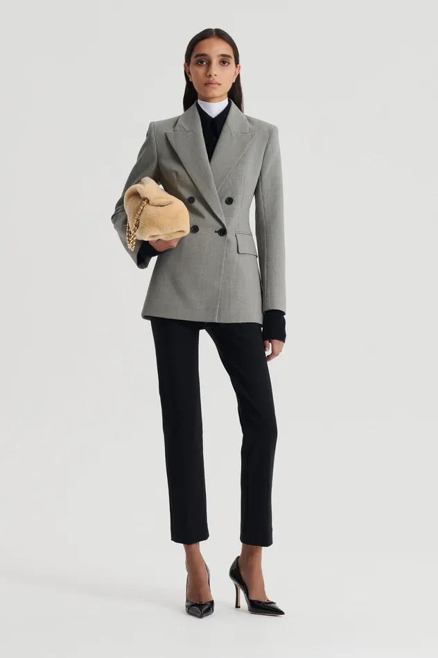 Jackets TAILORED HOUNDSTOOTH JACKET BLACK Scanlan Theodore Women