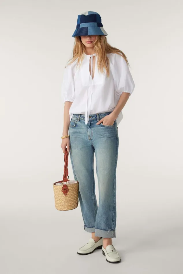 JamieLooseFitting Blouse Clothing Baandsh Tops and Shirts