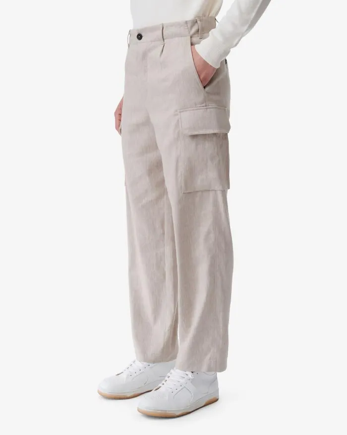 Jeans and Trousers Men IRO MATT LINENBLEND CARGO PANTS