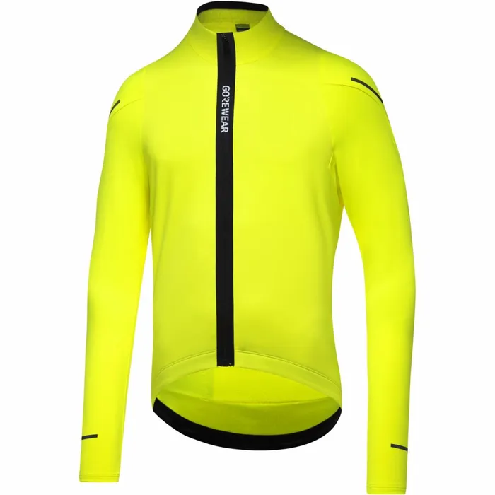 Jerseys and Shirts Men GOREWEAR SPINSHIFT Thermo Long Sleeve Jersey Mens Neon Yellow