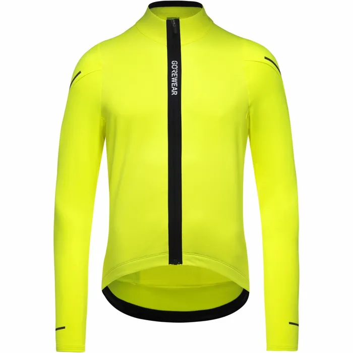 Jerseys and Shirts Men GOREWEAR SPINSHIFT Thermo Long Sleeve Jersey Mens Neon Yellow