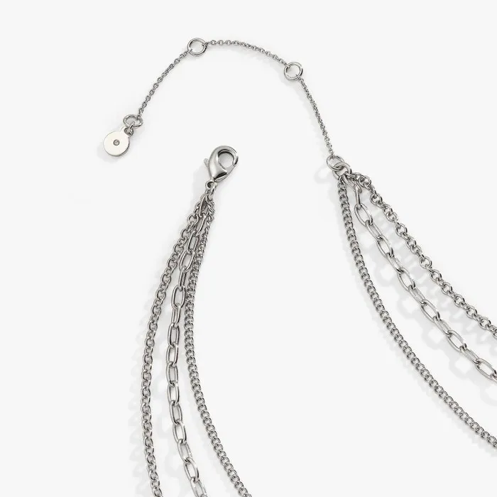 Jewelry Sets Women Alex And Ani Crystal And Chain Layered Necklace Silver