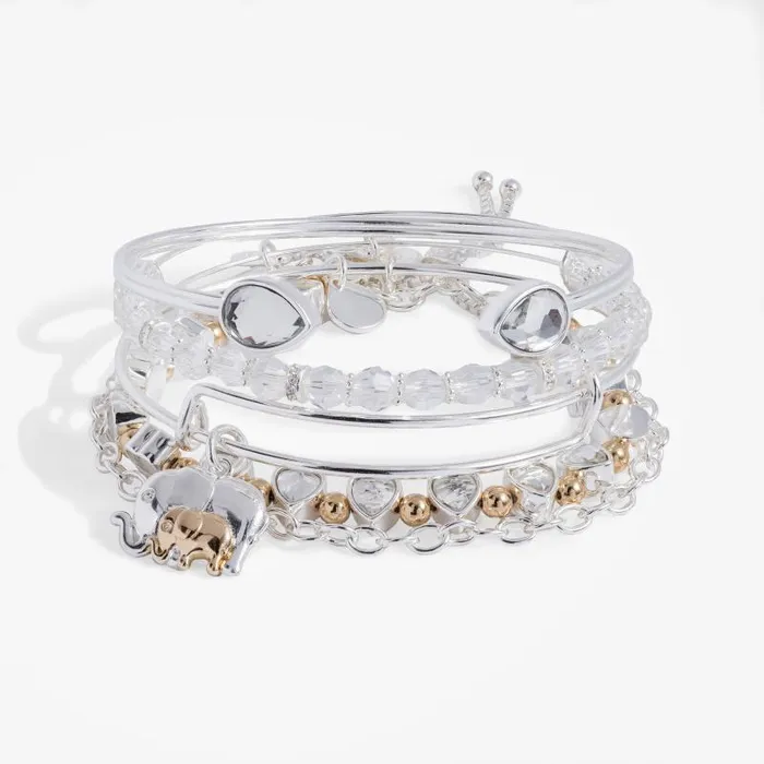Jewelry Sets Women Alex And Ani Mama Elephant Bangle Set Of 5 Two Tone