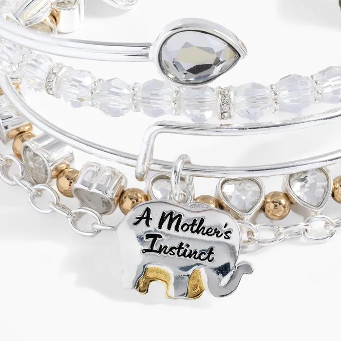 Jewelry Sets Women Alex And Ani Mama Elephant Bangle Set Of 5 Two Tone