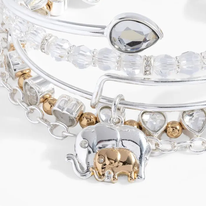 Jewelry Sets Women Alex And Ani Mama Elephant Bangle Set Of 5 Two Tone