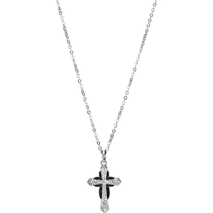 Jewelry Women Justin Boots Justin Cross Necklace Silver 040grey041