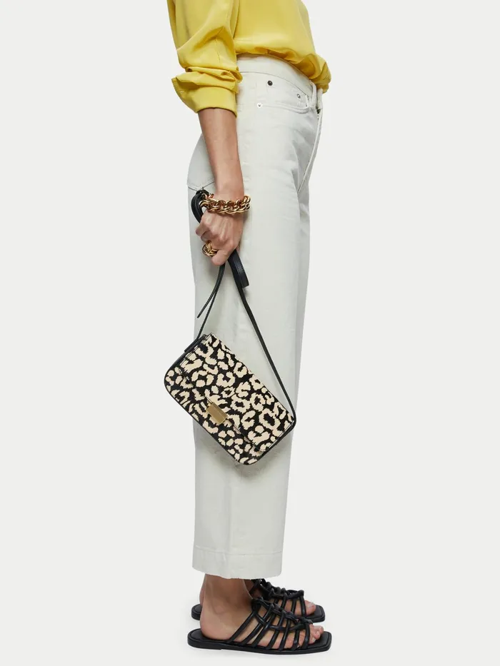 Jigsaw Bags and Clutches Women Livie Leopard Crossbody Bag Black