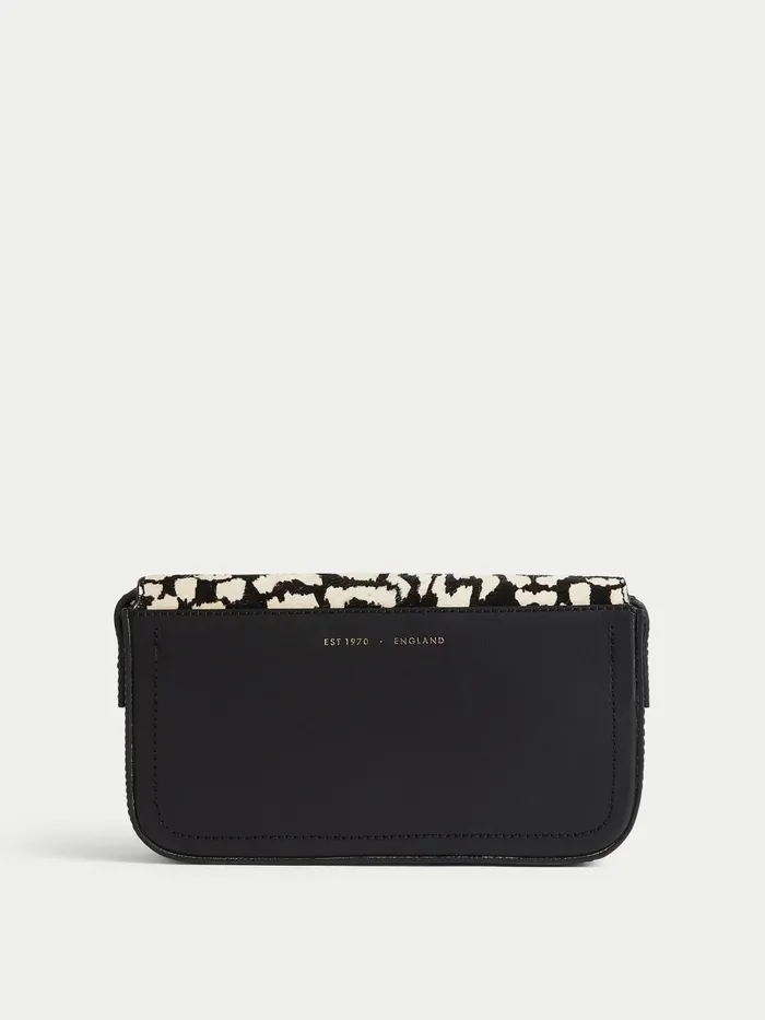 Jigsaw Bags and Clutches Women Livie Leopard Crossbody Bag Black