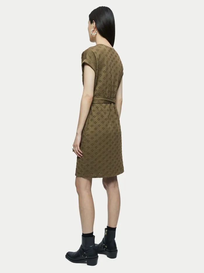 Jigsaw Dresses and Jumpsuits Women Cotton Broderie Wrap Dress Green