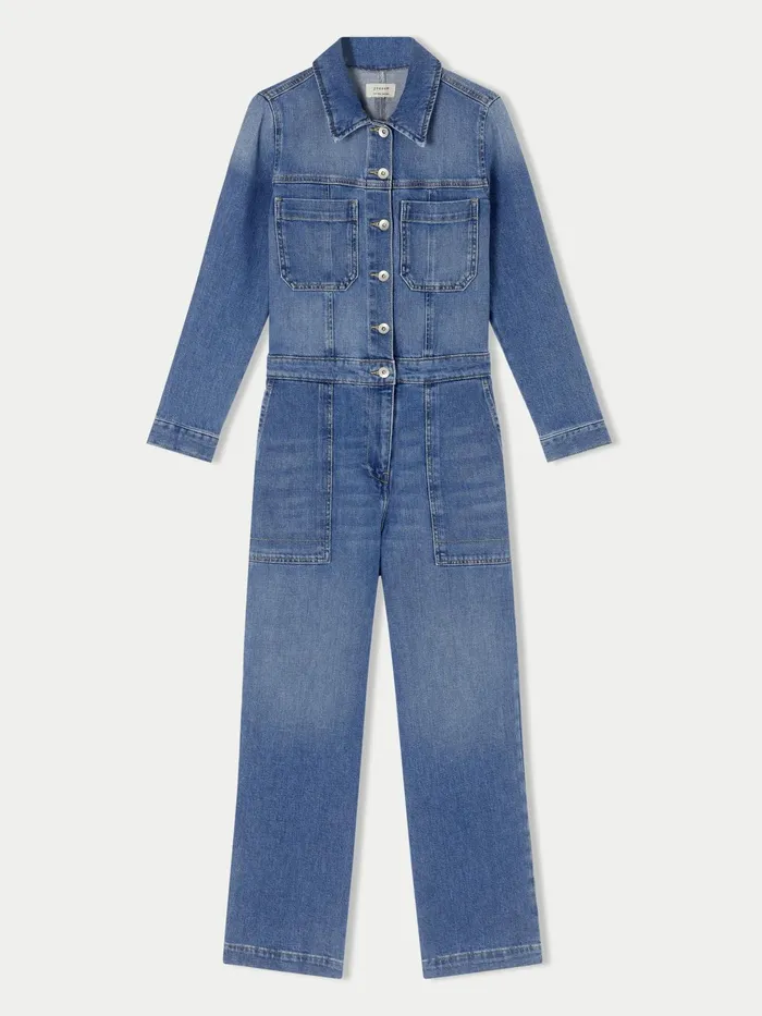 Jigsaw Dresses and Jumpsuits Women Denim Button Through Jumpsuit Blue