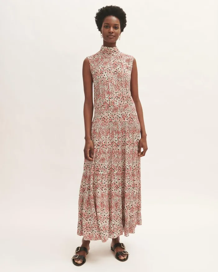 Jigsaw Dresses and Jumpsuits Women Leopard Meadow Sleeveless Maxi Red