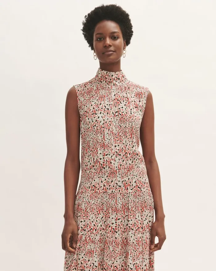 Jigsaw Dresses and Jumpsuits Women Leopard Meadow Sleeveless Maxi Red