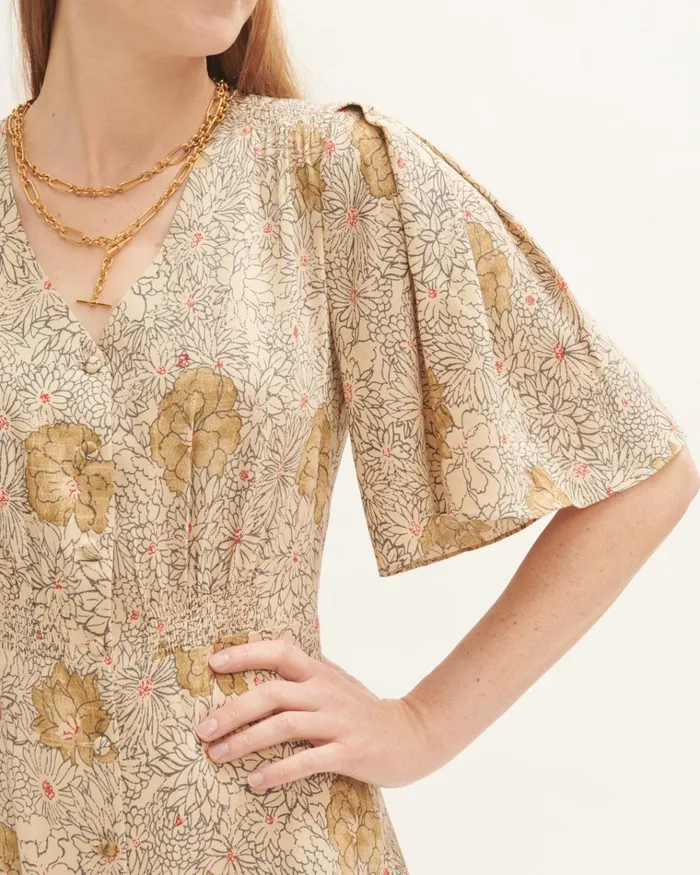 Jigsaw Dresses and Jumpsuits Women Woodland Floral Midi Dress Cream