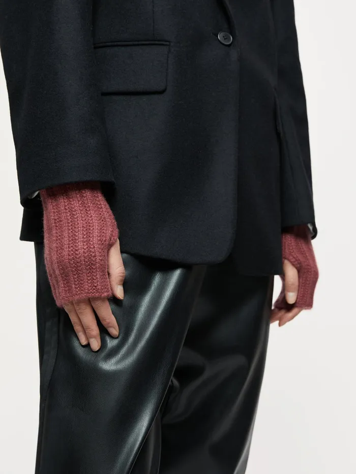 Jigsaw Hats and Gloves Women Cashmere Mittens Pink