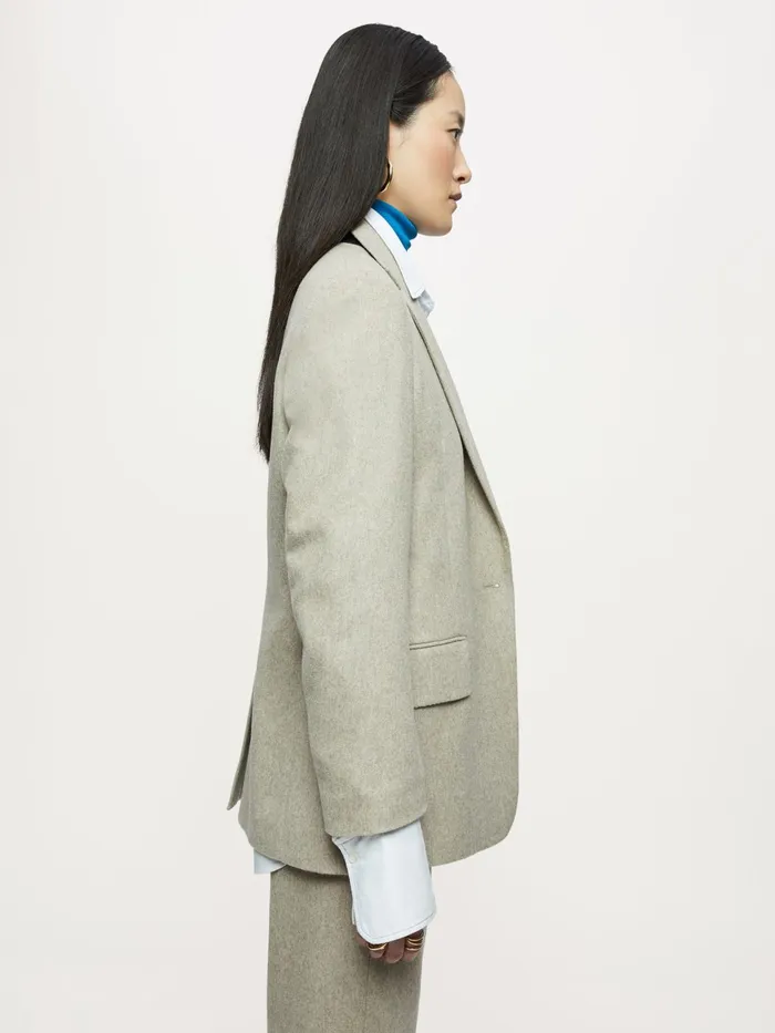 Jigsaw Jackets Women Gibson Brushed Wool Blazer Cream