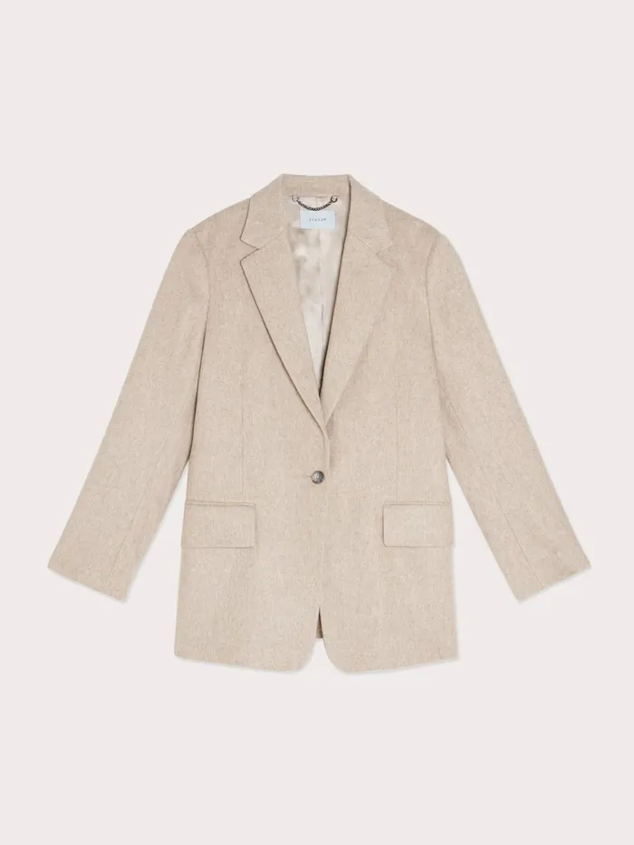 Jigsaw Jackets Women Gibson Brushed Wool Blazer Cream