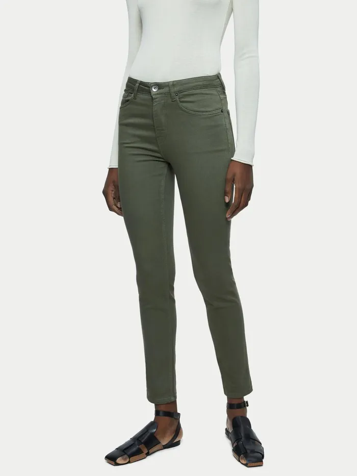Jigsaw Jeans Women 30034 Hayne Garment Dye Jean Green