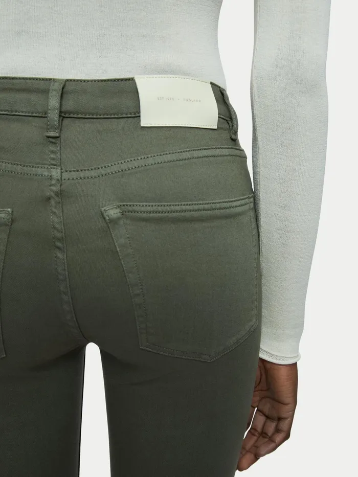 Jigsaw Jeans Women 30034 Hayne Garment Dye Jean Green