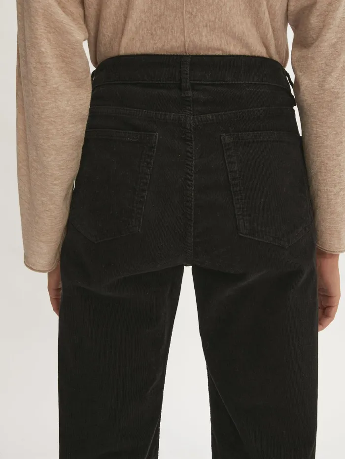 Jigsaw Jeans Women Lea Straight Crop Cord Jean Black