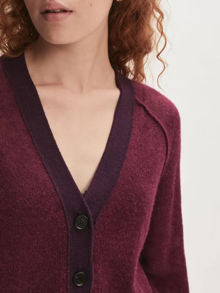 Jigsaw Knitwear and Cashmere Women Fine Wool Blend Cardigan Pink