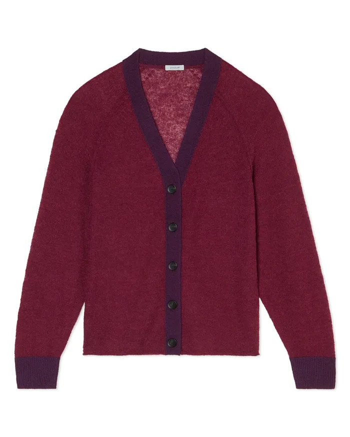 Jigsaw Knitwear and Cashmere Women Fine Wool Blend Cardigan Pink