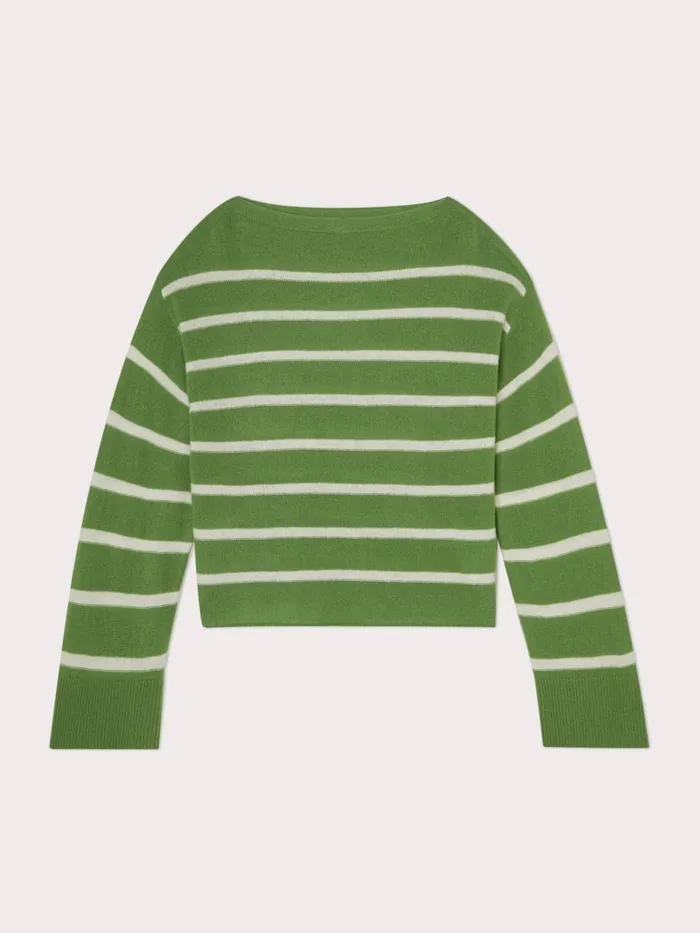 Jigsaw Knitwear and Cashmere Women Merino Cashmere Stripe Jumper Green