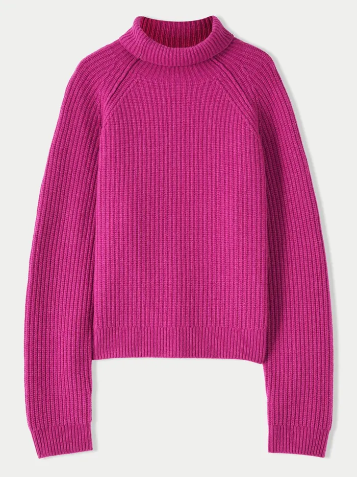 Jigsaw Knitwear and Cashmere Women Merino Fishermans Rib Jumper Pink