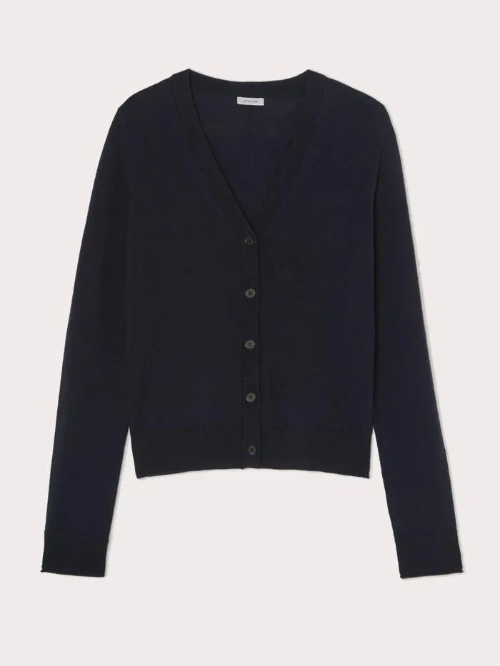 Jigsaw Knitwear and Cashmere Women Merino V Neck Cardigan Black