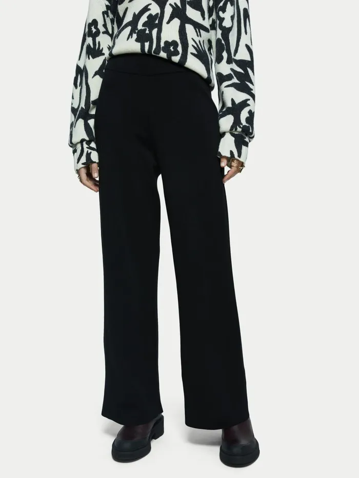 Jigsaw Knitwear and Cashmere Women Milano Knit Trouser Black