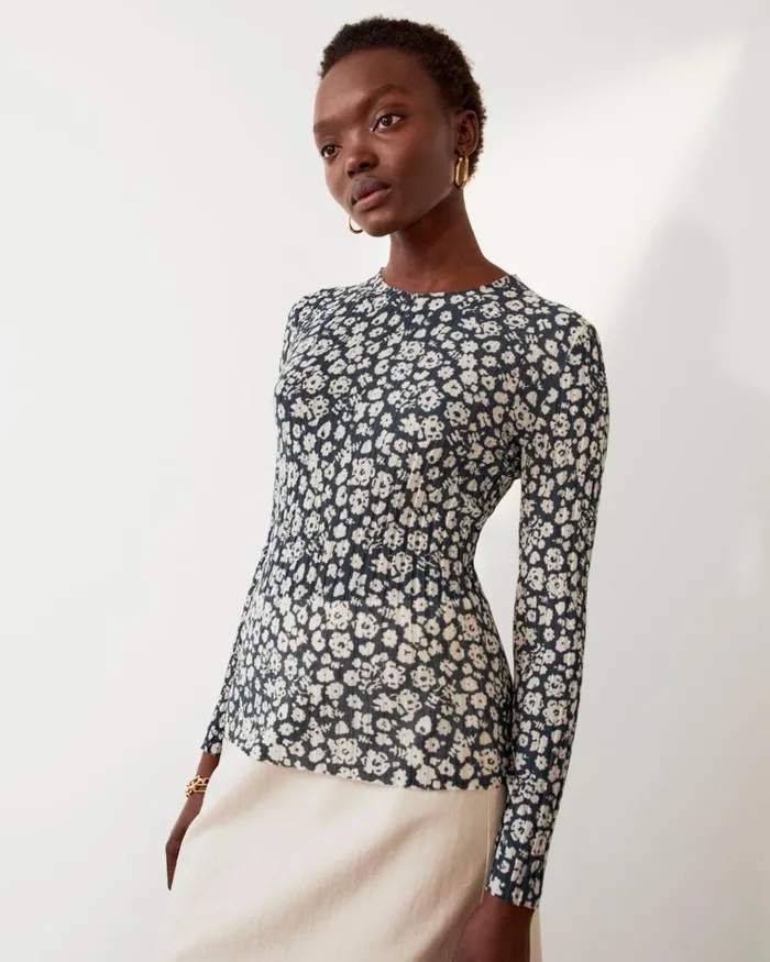 Jigsaw Knitwear and Cashmere Women Primrose Plisse Rib Jumper Green
