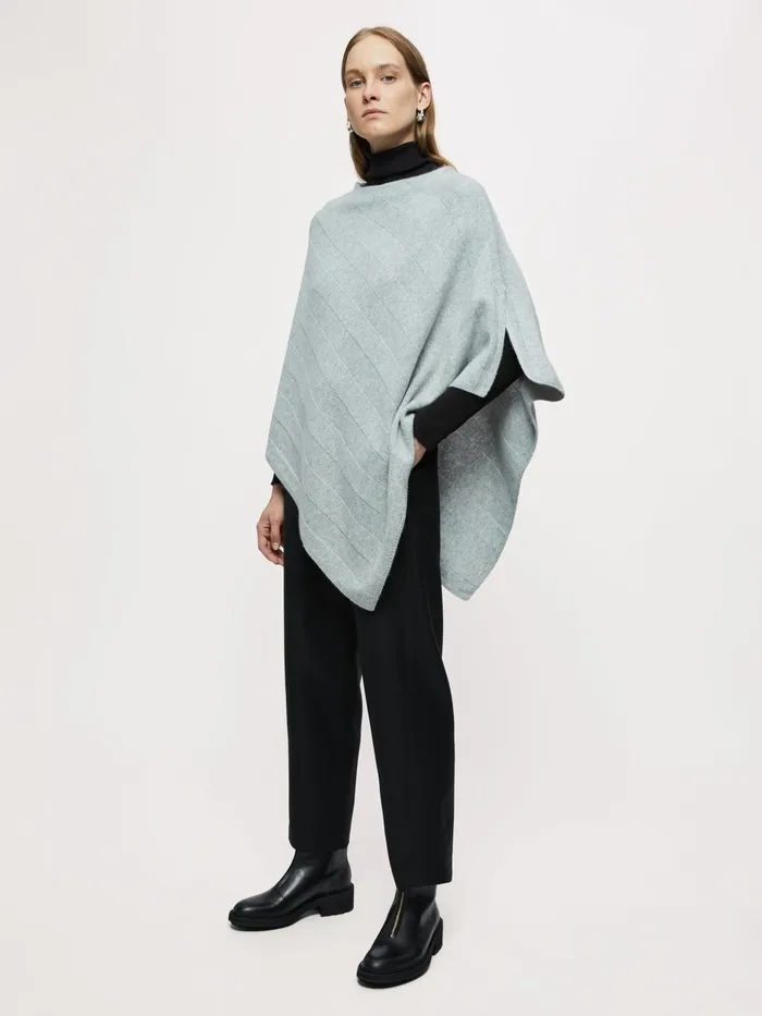 Jigsaw Ponchos and Scarves Women Cashmere Poncho Grey
